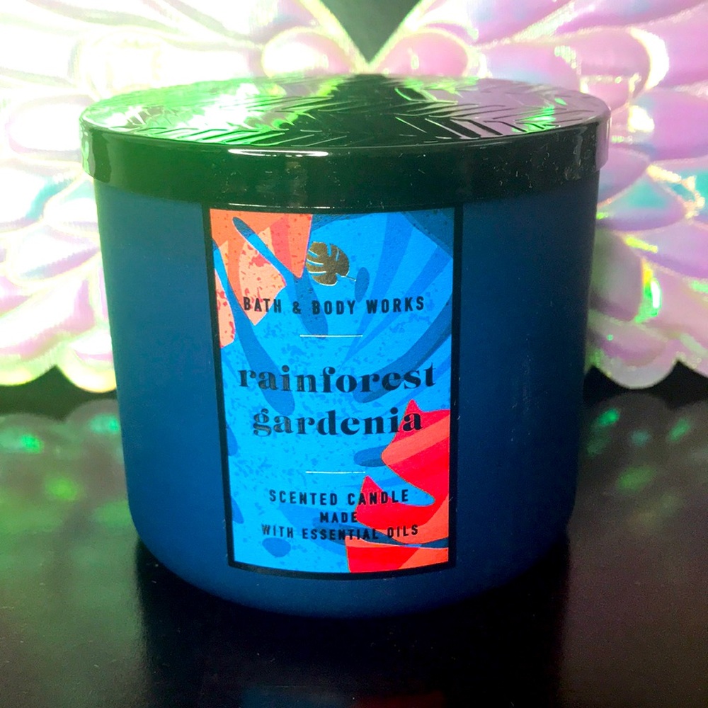 BBW 3 wick candle Rainforest Gardenia